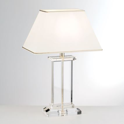 Křišťálová stolní lampa VERONIQUE 1xE27/60W/230V krémová/čirá