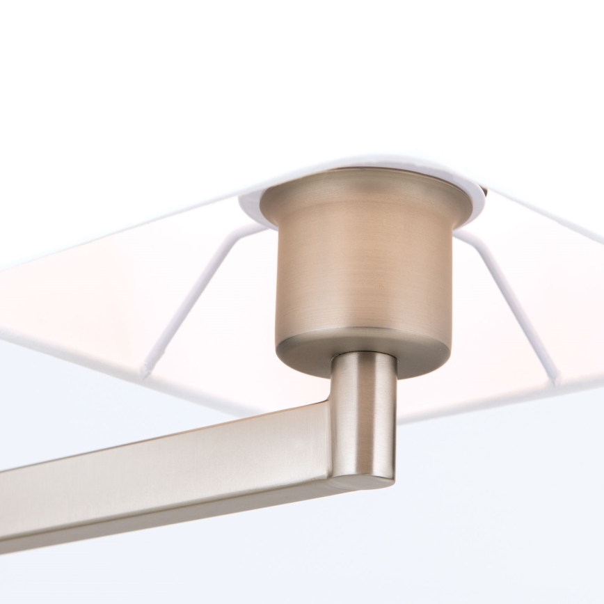 Stolní lampa CARLTON 1xE27/40W/230V bílá/matný chrom