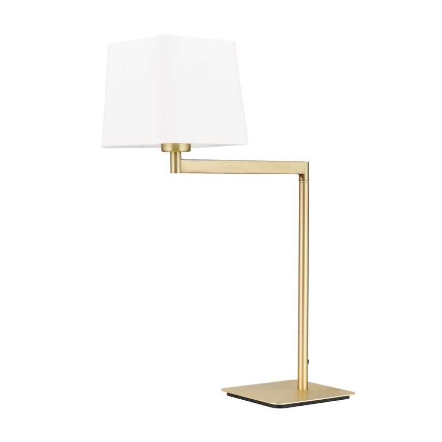 Stolní lampa CARLTON 1xE27/40W/230V bílá/zlatá