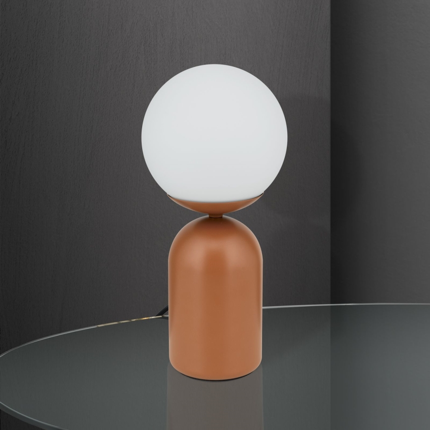 Stolní lampa STANLEY 1xE14/25W/230V keramika/hnědá