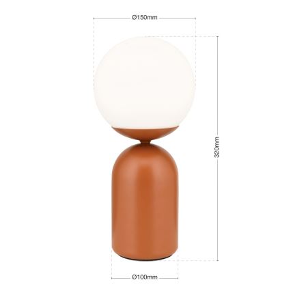 Stolní lampa STANLEY 1xE14/25W/230V keramika/hnědá