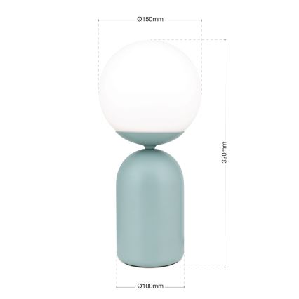 Stolní lampa STANLEY 1xE14/25W/230V keramika/mintová