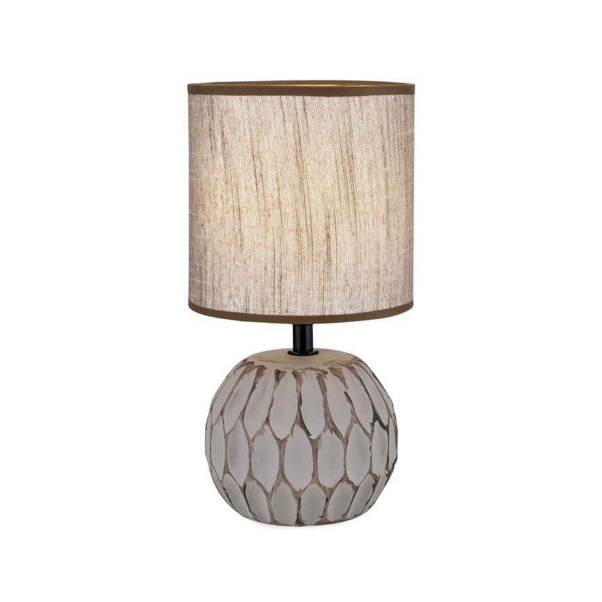 Stolní lampa PINIA 1xE14/25W/230V keramika béžová/šedá