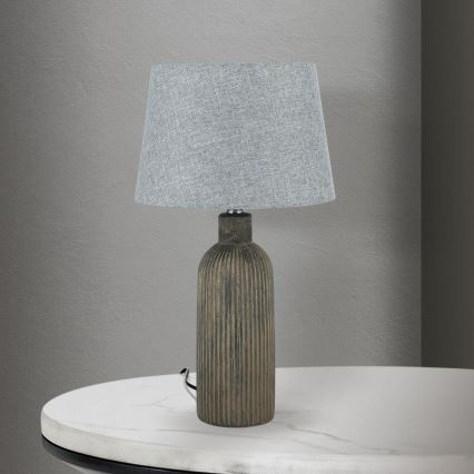 Stolní lampa ORCHID 1xE27/40W/230V keramika hnědá/šedá