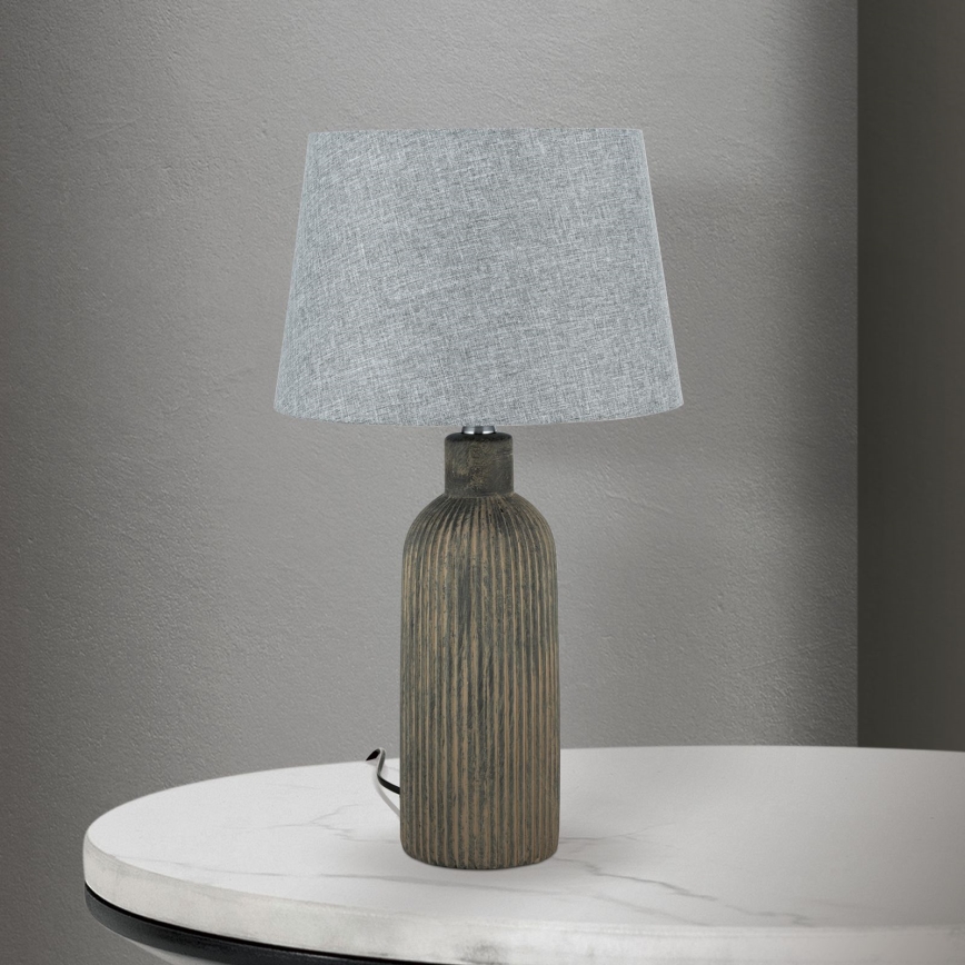 Stolní lampa ORCHID 1xE27/40W/230V keramika hnědá/šedá