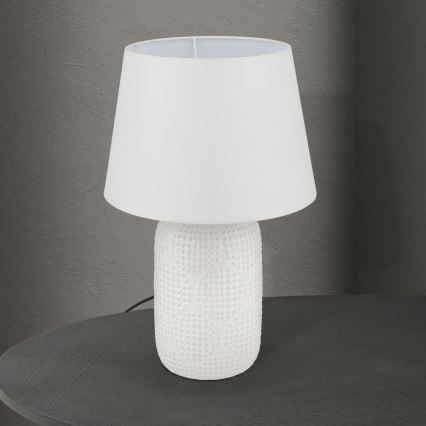 Stolní lampa CORAL 1xE27/40W/230V keramika/bílá