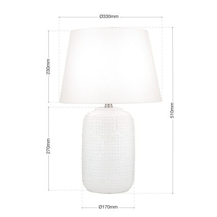 Stolní lampa CORAL 1xE27/40W/230V keramika/bílá