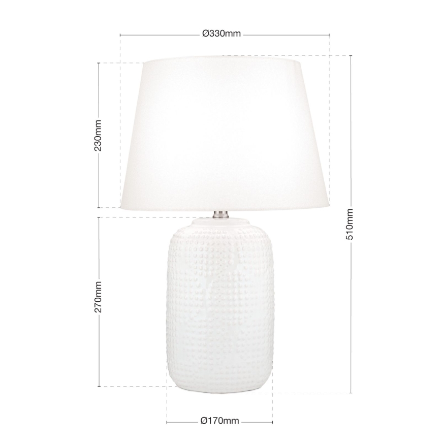 Stolní lampa CORAL 1xE27/40W/230V keramika/bílá