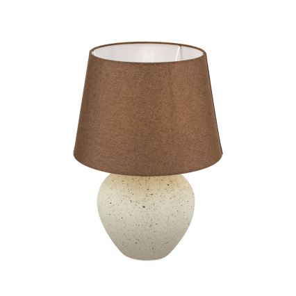 Stolní lampa MASAI 1xE27/40W/230V keramika hnědá/béžová