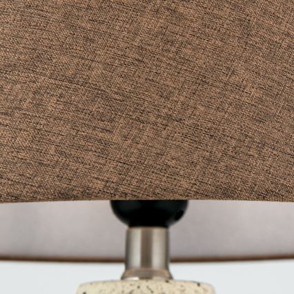 Stolní lampa MASAI 1xE27/40W/230V keramika hnědá/béžová