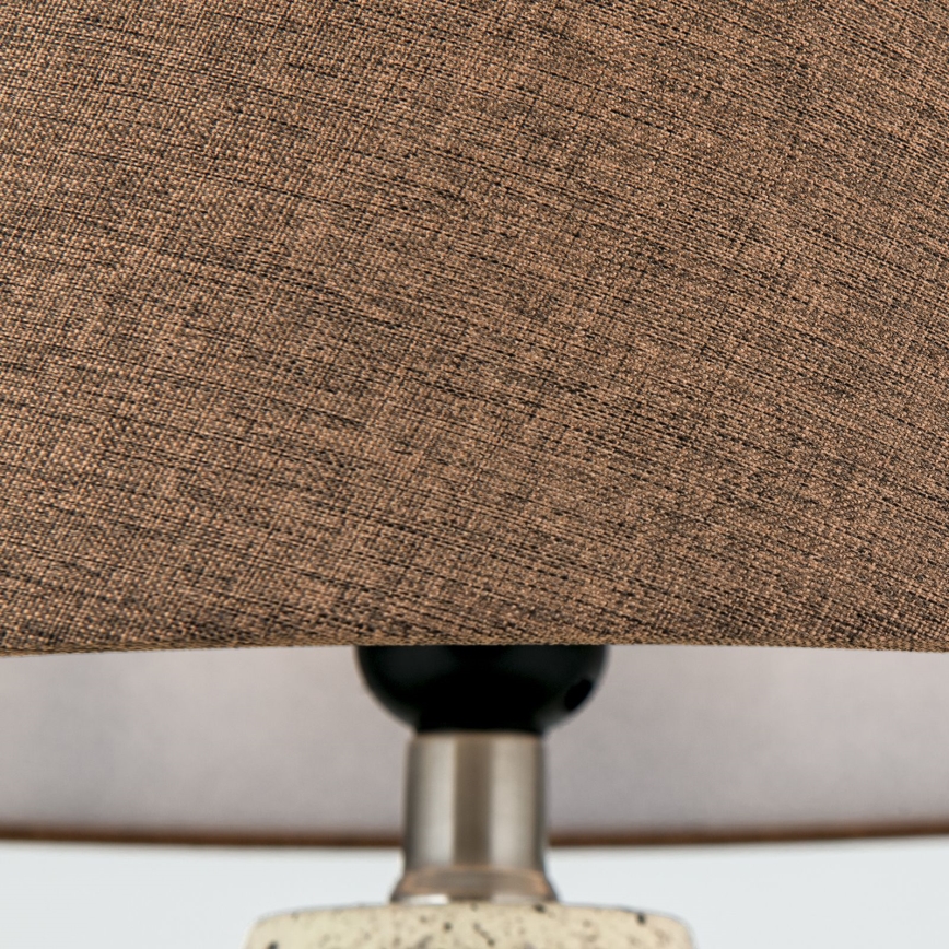 Stolní lampa MASAI 1xE27/40W/230V keramika hnědá/béžová