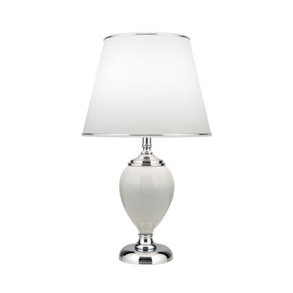 Stolní lampa OVUM 1xE27/40W/230V 48 cm keramika bílá/lesklý chrom
