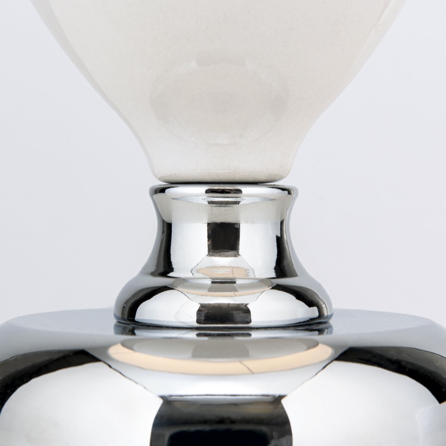 Stolní lampa OVUM 1xE27/40W/230V 48 cm keramika bílá/lesklý chrom