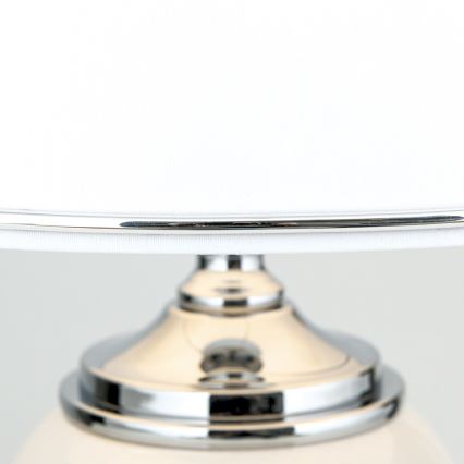Stolní lampa OVUM 1xE27/40W/230V 48 cm keramika bílá/lesklý chrom