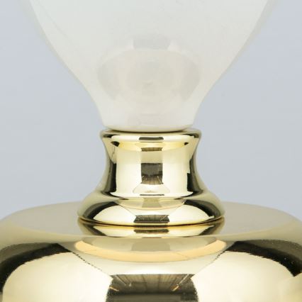 Stolní lampa OVUM 1xE27/40W/230V 48 cm keramika bílá/zlatá