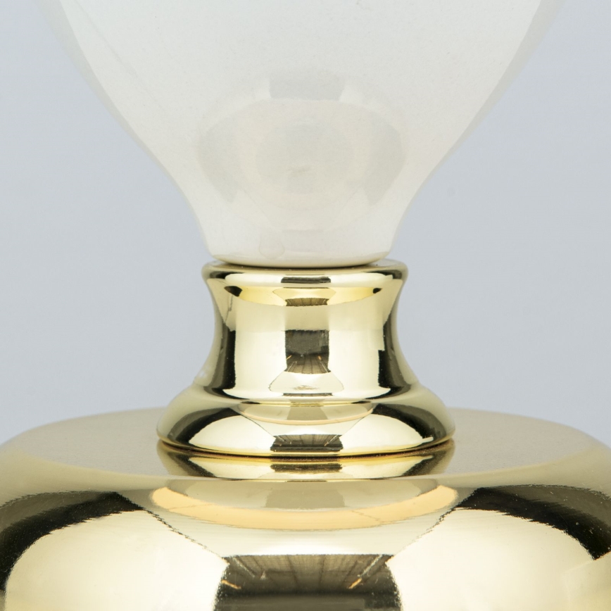 Stolní lampa OVUM 1xE27/40W/230V 48 cm keramika bílá/zlatá