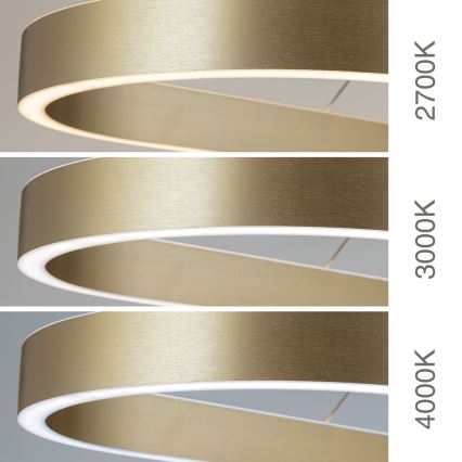 LED Lustr na lanku CARRARA LED/80W/230V 2700/3000/4000K zlatá