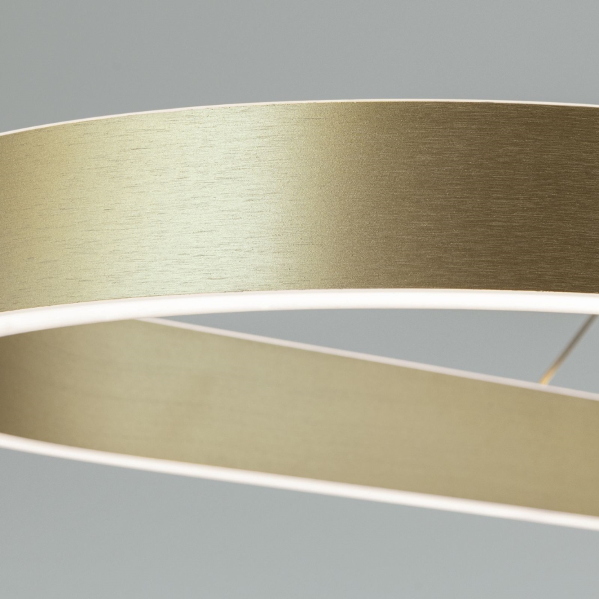 LED Lustr na lanku CARRARA LED/80W/230V 2700/3000/4000K zlatá