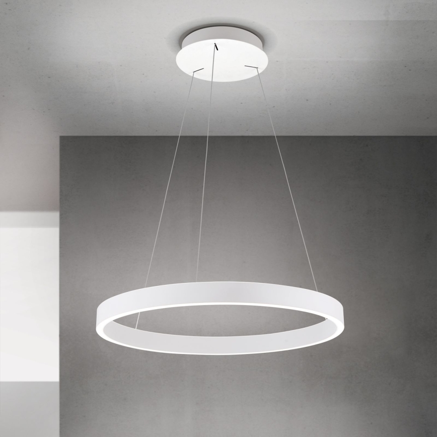 LED Stmívatelný lustr na lanku KOLK LED/60W/230V 2700/3000/4000K pr. 60 cm bílá