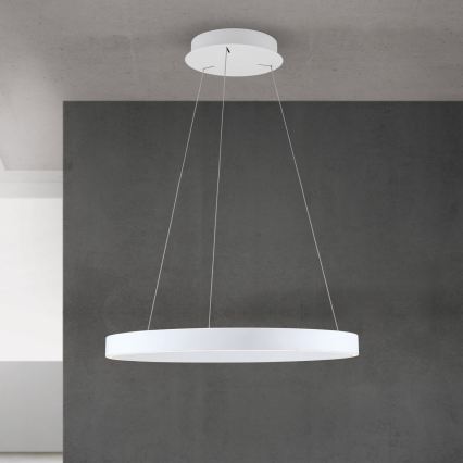 LED Stmívatelný lustr na lanku KOLK LED/60W/230V 2700/3000/4000K pr. 60 cm bílá