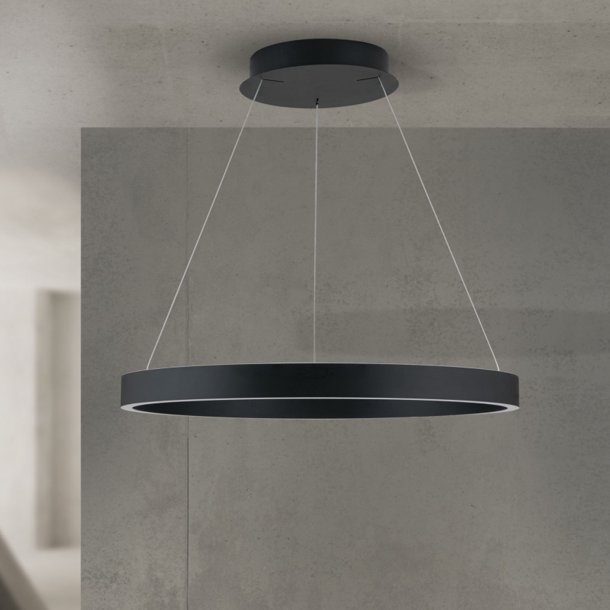 LED Stmívatelný lustr na lanku KOLK LED/60W/230V 2700/3000/4000K pr. 60 cm černá