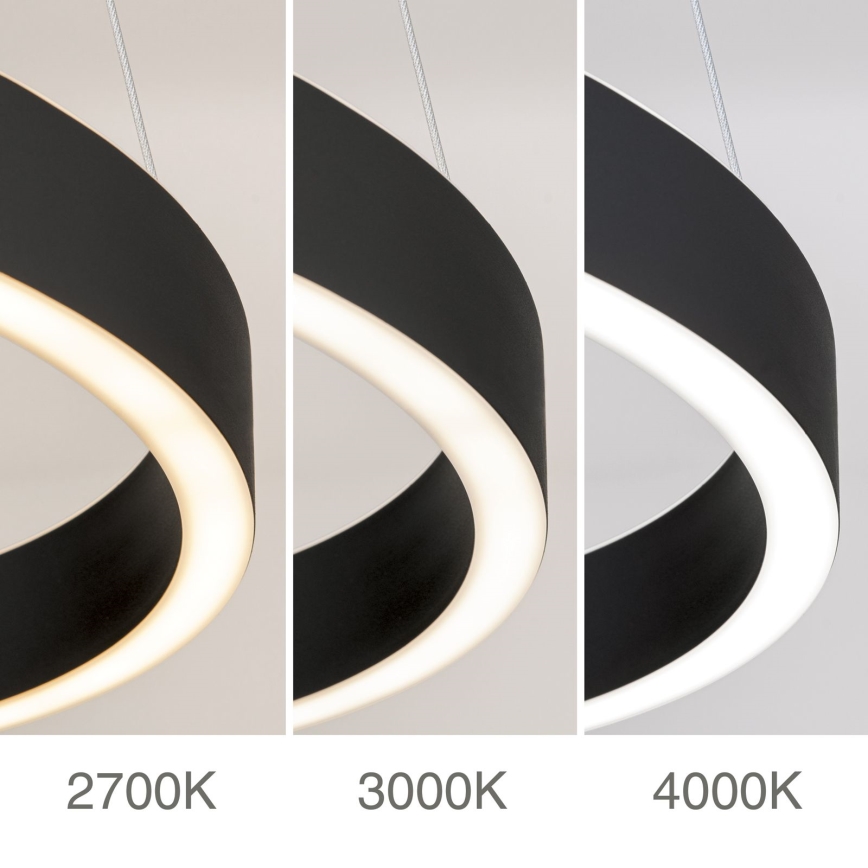 LED Stmívatelný lustr na lanku KOLK LED/60W/230V 2700/3000/4000K pr. 60 cm černá