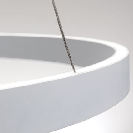 LED Stmívatelný lustr na lanku KOLK LED/80W/230V 2700/3000/4000K pr. 80 cm bílá