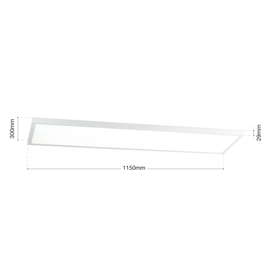LED Stmívatelný přisazený panel DISC LED/40W/230V 2700/3000/4000K 115x30 cm bílá