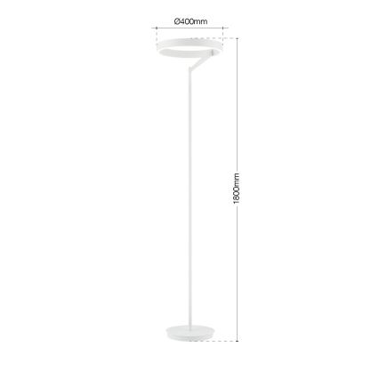 LED Stmívatelná stojací lampa KOLK LED/40W/230V 2700/4000K bílá
