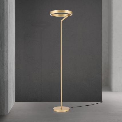 LED Stmívatelná stojací lampa KOLK LED/40W/230V 2700/4000K zlatá