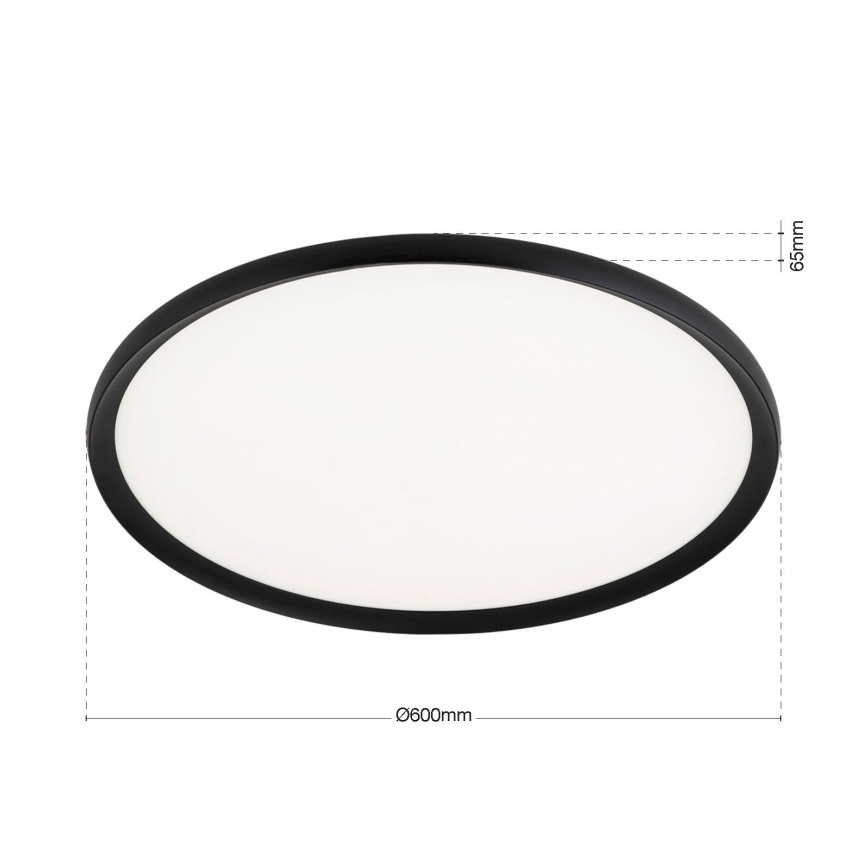 LED Stropní svítidlo KANT LED/50W/230V 2700/3000/4000K pr. 60 cm černá