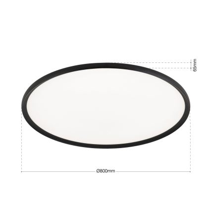 LED Stropní svítidlo KANT LED/66W/230V 2700/3200/4000K pr. 80 cm černá