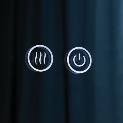 LED Koupelnové vyhřívané nástěnné zrcadlo s podsvícením FOCUS LED/27W/230V 3000/4200/6000K pr. 80 cm IP44