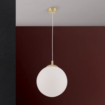 Lustr na lanku MADIS 1xE27/60W/230V zlatá