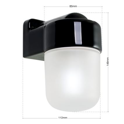 Nástěnná lampa OSTIA 1xE27/40W/230V černá