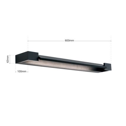 LED Koupelnové osvětlení zrcadla MARILYN LED/18W/230V 60 cm IP44 černá