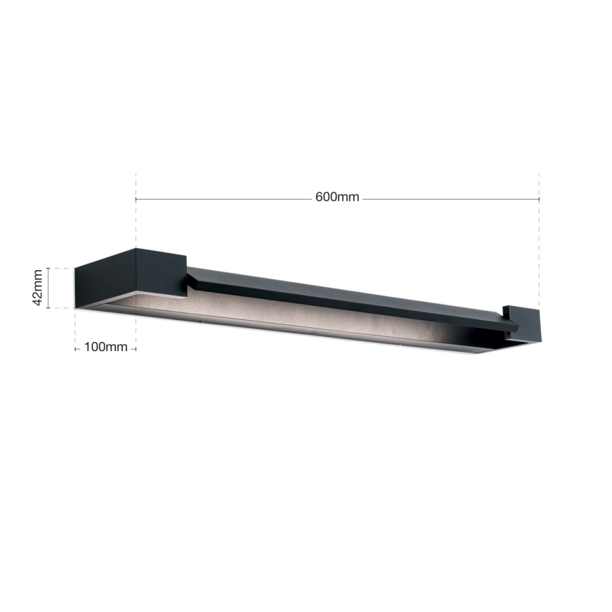 LED Koupelnové osvětlení zrcadla MARILYN LED/18W/230V 60 cm IP44 černá