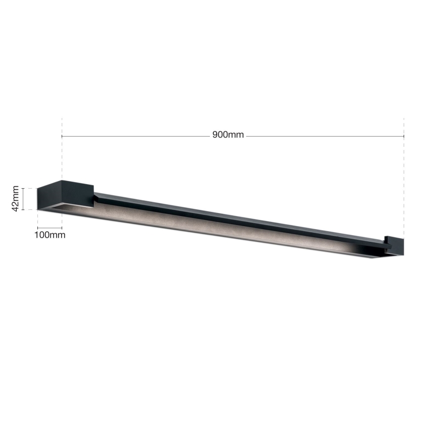 LED Koupelnové osvětlení zrcadla MARILYN LED/24W/230V 90 cm IP44 černá