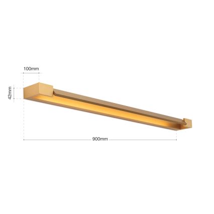 LED Koupelnové osvětlení zrcadla MARILYN LED/24W/230V 90 cm IP44 zlatá