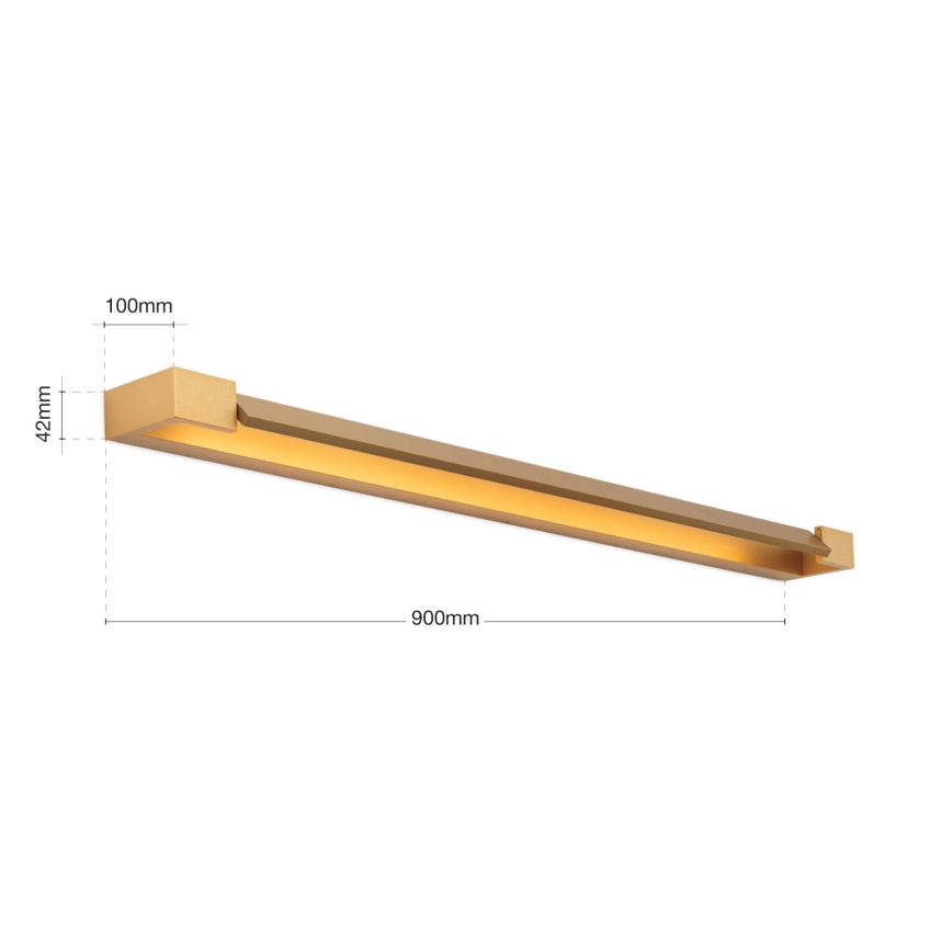 LED Koupelnové osvětlení zrcadla MARILYN LED/24W/230V 90 cm IP44 zlatá