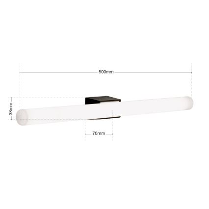 LED Nástěnné svítidlo VISAGIST 1xS14d/8W/230V černá