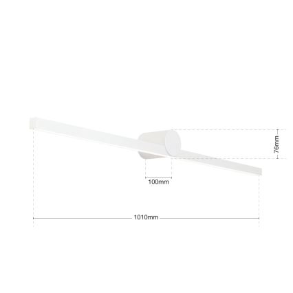 LED Koupelnové osvětlení zrcadla BEAUTY LED/24W/230V 101 cm IP54 bílá