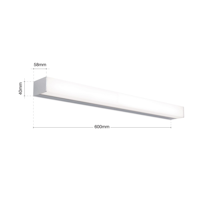 LED Koupelnové osvětlení zrcadla HORIZON LED/12W/230V 3000/4000K 60 cm IP44 stříbrná