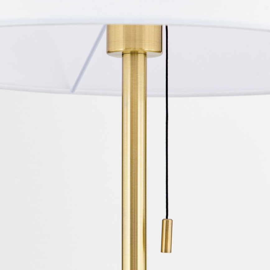 Stojací lampa LUDWIG 1xE27/40W/230V bílá/zlatá