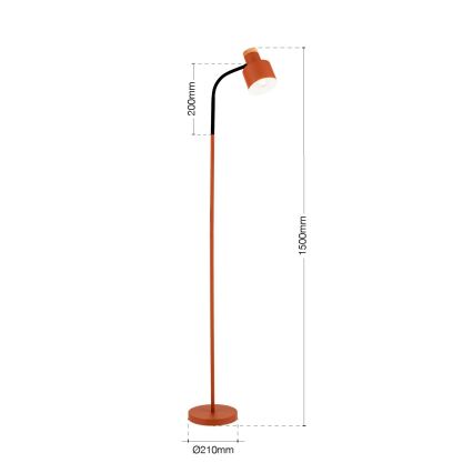 Stojací lampa GILI 1xE27/40W/230V cihlová