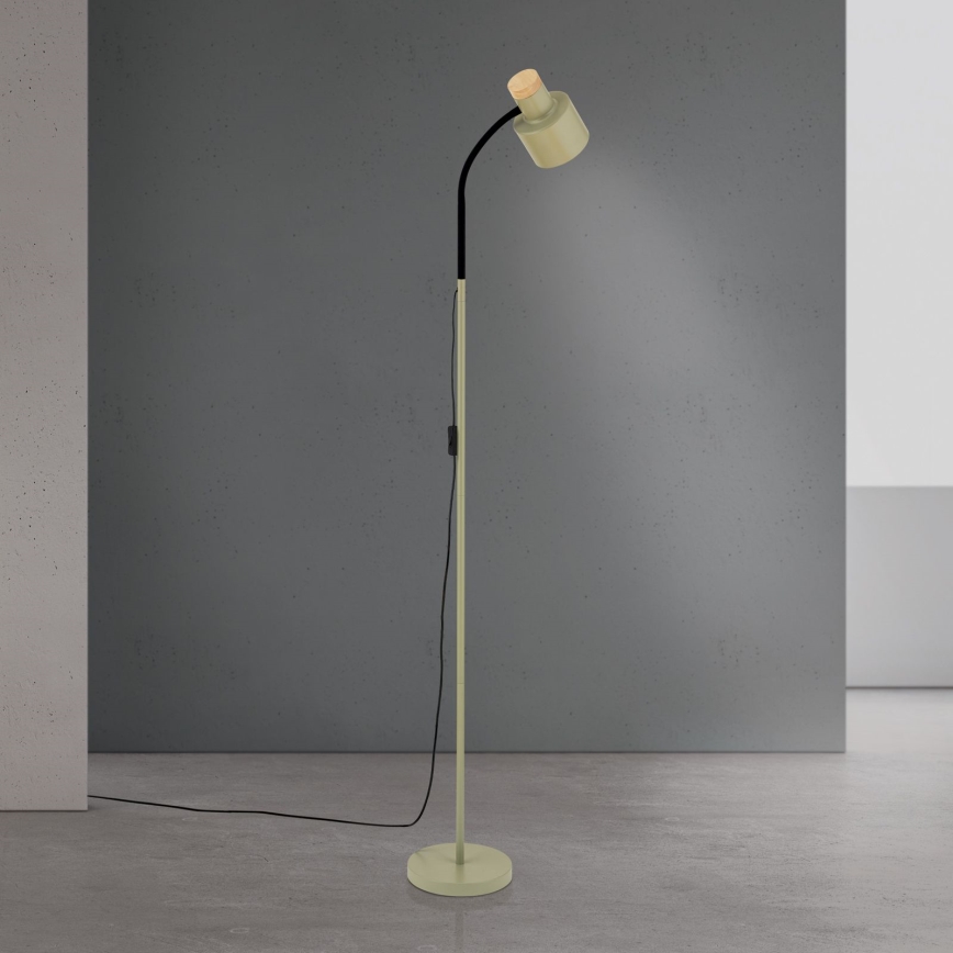 Stojací lampa GILI 1xE27/40W/230V zelená