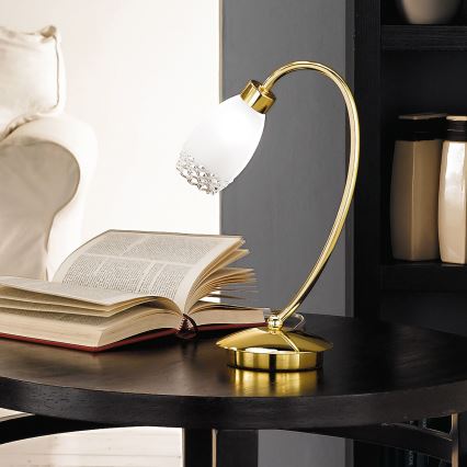 Stolní lampa CARLA 1xG9/28W/230V zlatá