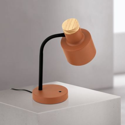 Stolní lampa GILI 1xE27/40W/230V cihlová