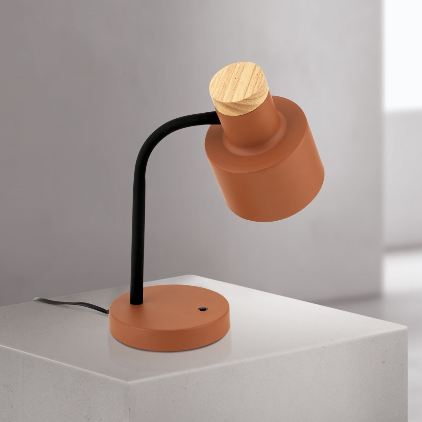 Stolní lampa GILI 1xE27/40W/230V cihlová