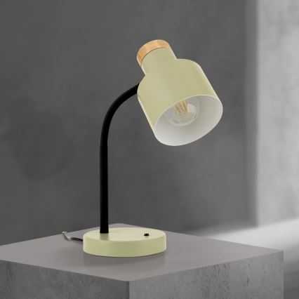 Stolní lampa GILI 1xE27/40W/230V zelená